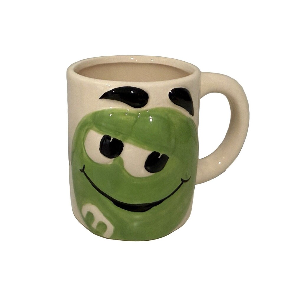 VintageM&M's Green Character Mug Ceramic w/ Original Box